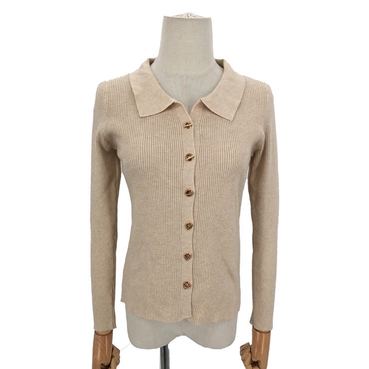 襟付きリブニットトップス 春 秋 | Amulet | 詳細画像17 