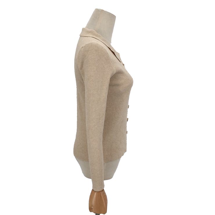 襟付きリブニットトップス 春 秋 | Amulet | 詳細画像18 