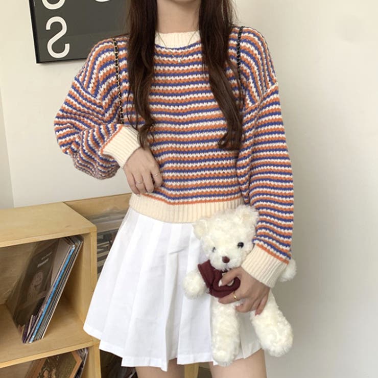 ボーダーニットセーター 秋 冬 | Amulet | 詳細画像13 