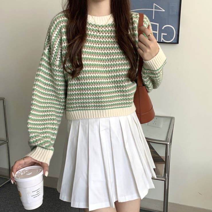 ボーダーニットセーター 秋 冬 | Amulet | 詳細画像14 