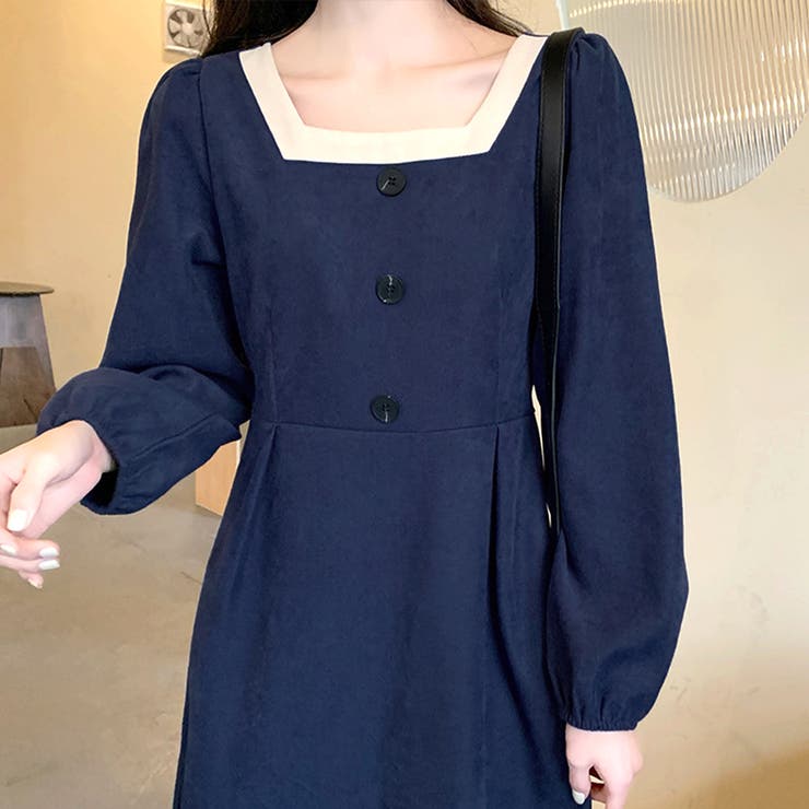 スクエアネックワンピース 春 秋 | Amulet | 詳細画像11 