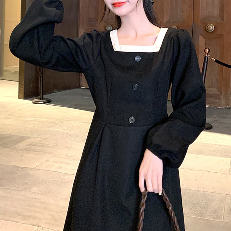 スクエアネックワンピース 春 秋 | Amulet | 詳細画像12 