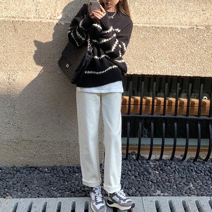 ふわふわボーダーニット 秋 冬 | Amulet | 詳細画像14 