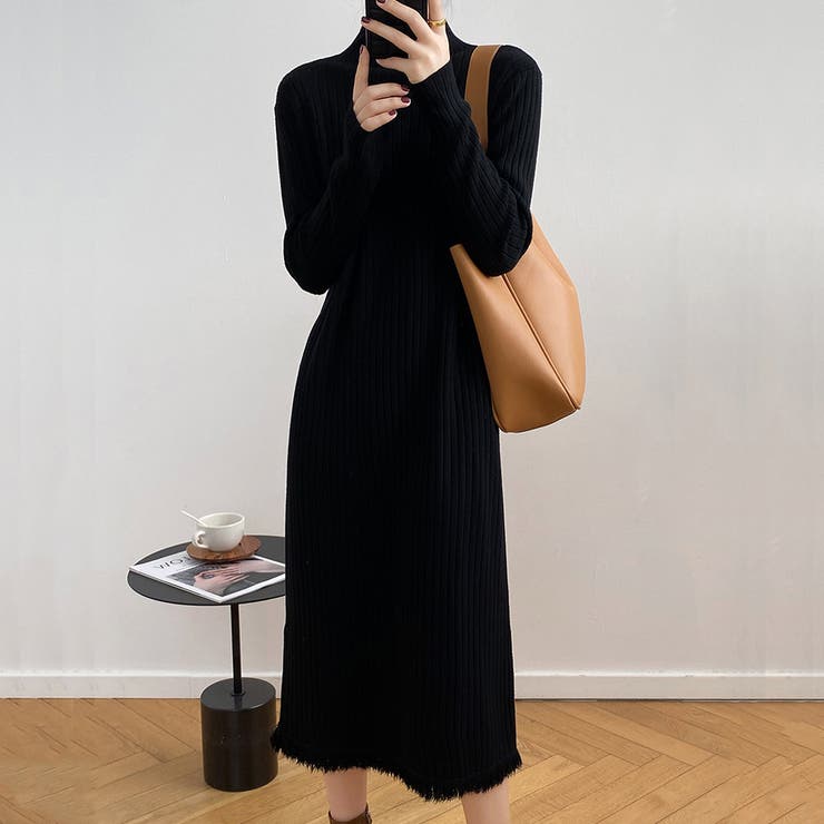 フリンジニットワンピース 秋 冬 | Amulet | 詳細画像7 