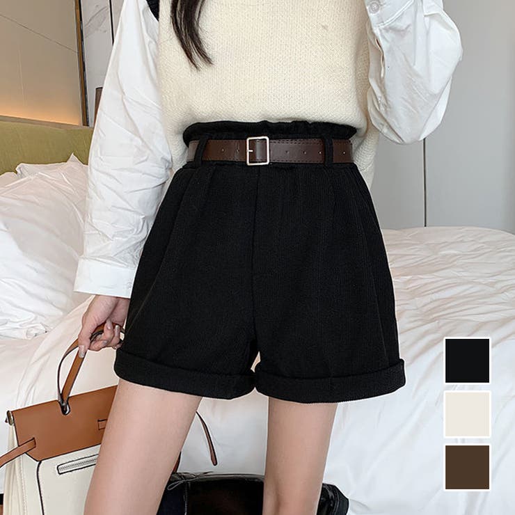 コーデュロイショートパンツ レディース 10代[品番:AMSW1777758 コーデュロイショートパンツ レディース 10代[品番:AMSW1777758