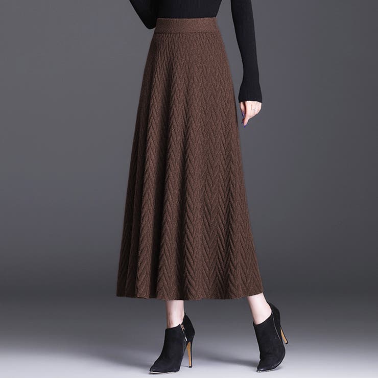 【YAECA】ブラウン冬物スカート【2〜3回使用】