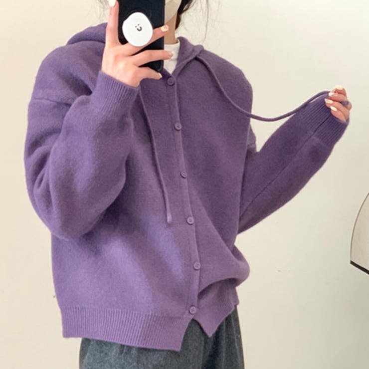 シンプルニットパーカー 春 秋 | Amulet | 詳細画像12 