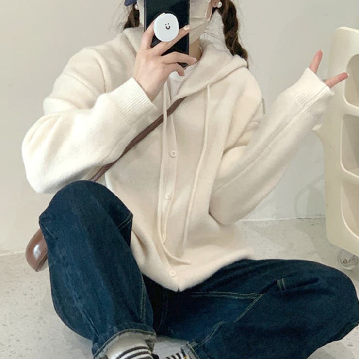 シンプルニットパーカー 春 秋 | Amulet | 詳細画像16 