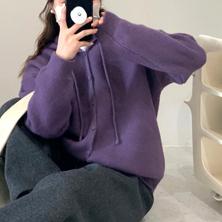 シンプルニットパーカー 春 秋 | Amulet | 詳細画像17 