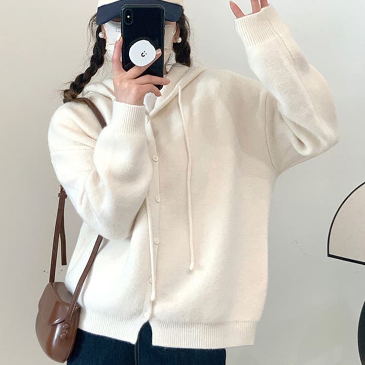 シンプルニットパーカー 春 秋 | Amulet | 詳細画像7 