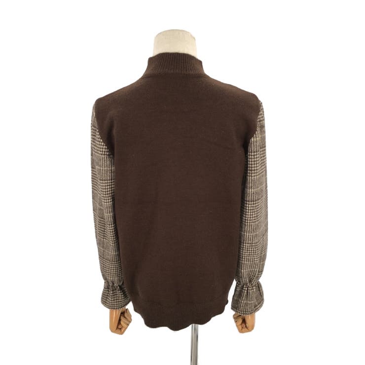 チェック袖切り替えニット レディース 10代 | Amulet | 詳細画像18 