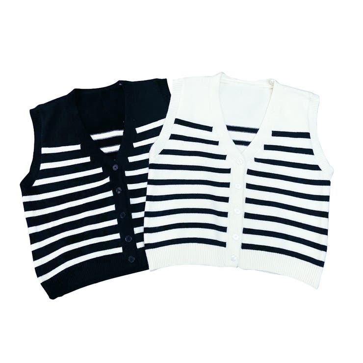 ボーダーニットベスト レディース 10代 | Amulet | 詳細画像14 