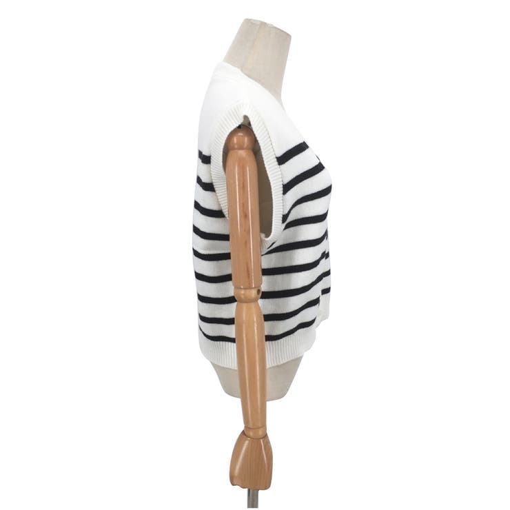 ボーダーニットベスト レディース 10代 | Amulet | 詳細画像16 