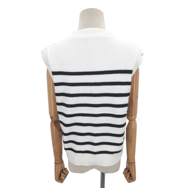 ボーダーニットベスト レディース 10代 | Amulet | 詳細画像17 