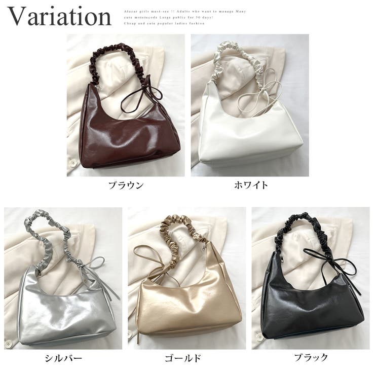 ギャザーショルダーバッグ レディース 10代[品番：AMSW1777928