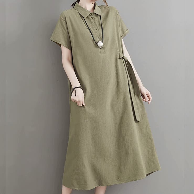 サイドリボンシャツワンピース レディース 10代 | Amulet | 詳細画像15 