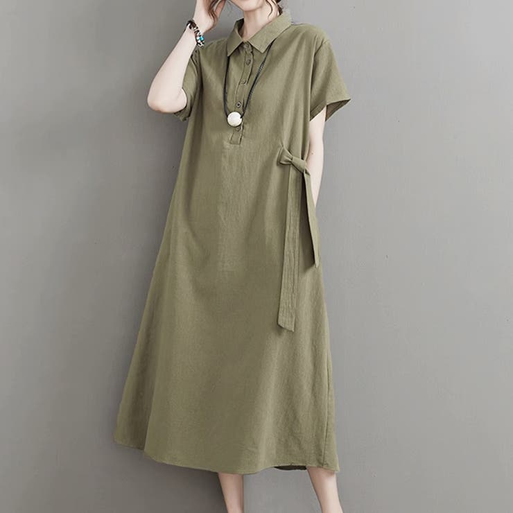 サイドリボンシャツワンピース レディース 10代 | Amulet | 詳細画像2 