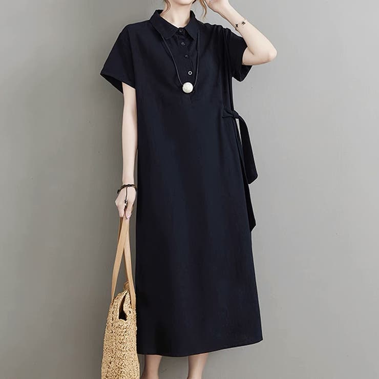 サイドリボンシャツワンピース レディース 10代 | Amulet | 詳細画像4 