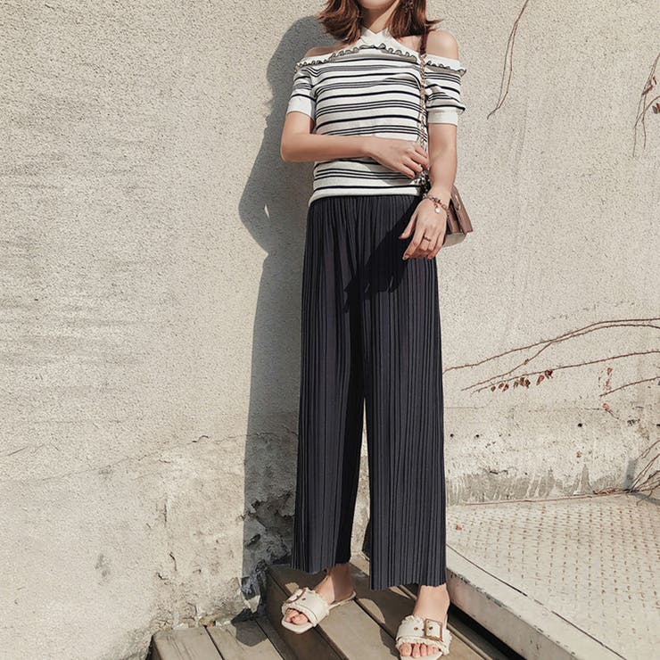 ゆったりプリーツパンツ レディース 10代 | Amulet | 詳細画像2 