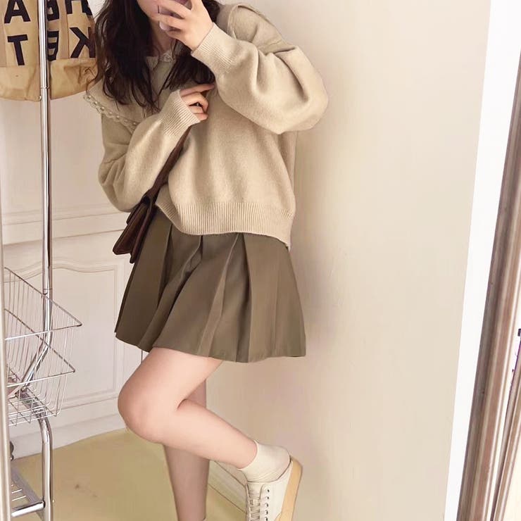 セーラーカラーニットプルオーバー レディース 10代 | Amulet | 詳細画像14 