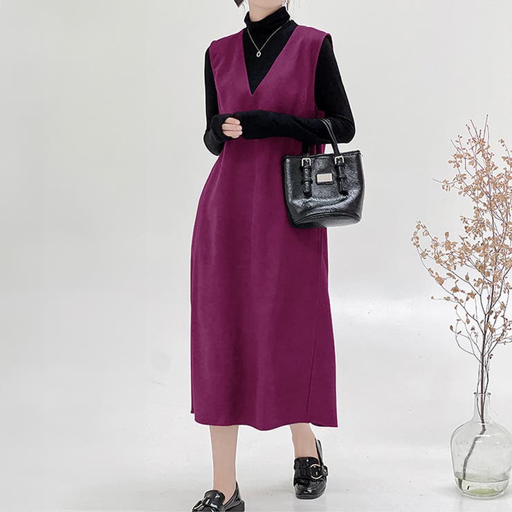 Vネックジャンパースカート 10代 20代 | Amulet | 詳細画像14 