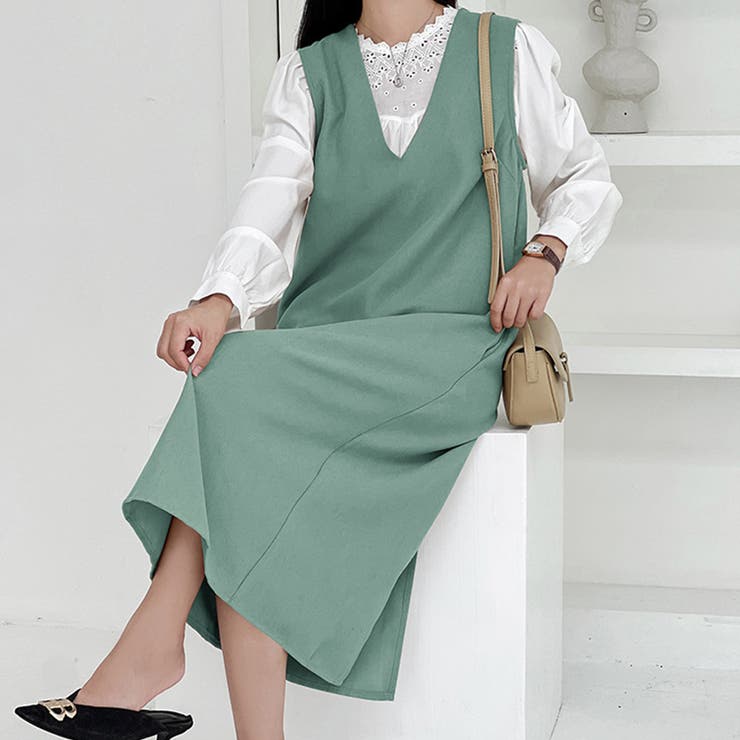 Vネックジャンパースカート 10代 20代 | Amulet | 詳細画像16 