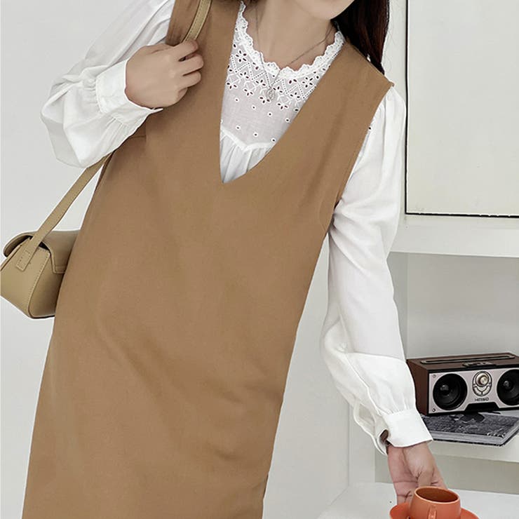 Vネックジャンパースカート 10代 20代 | Amulet | 詳細画像18 