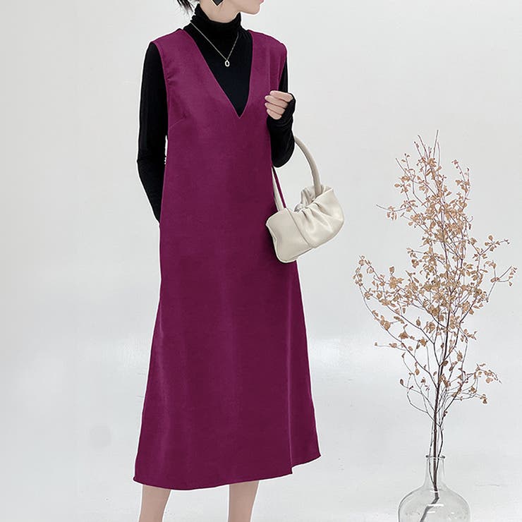 Vネックジャンパースカート 10代 20代 | Amulet | 詳細画像3 