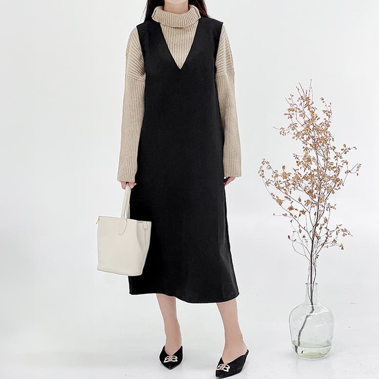 Vネックジャンパースカート 10代 20代 | Amulet | 詳細画像6 