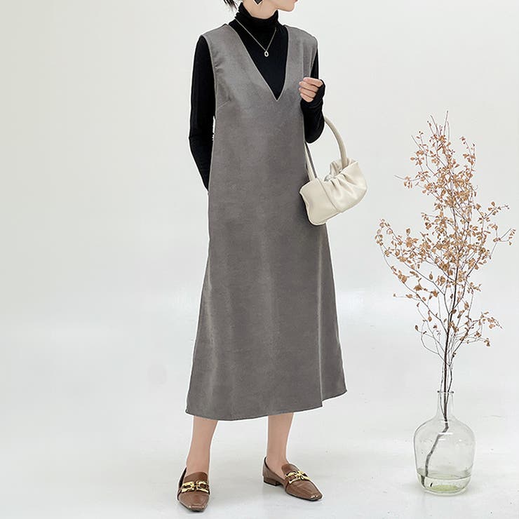 Vネックジャンパースカート 10代 20代 | Amulet | 詳細画像8 