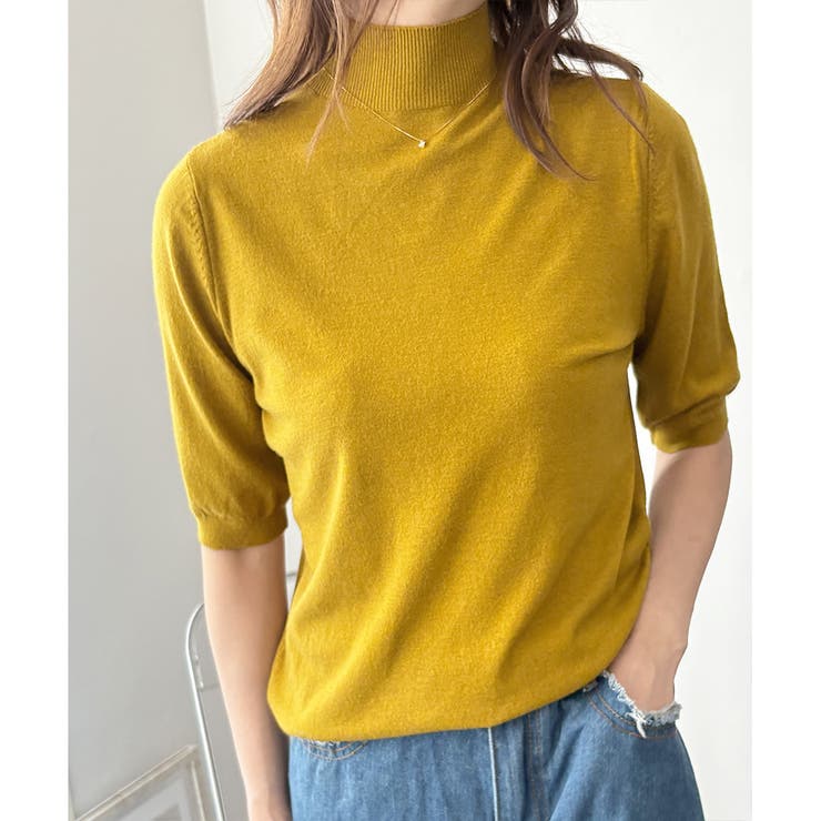 ハイネック半袖ニットトップス レディース 韓国 | Amulet | 詳細画像12 