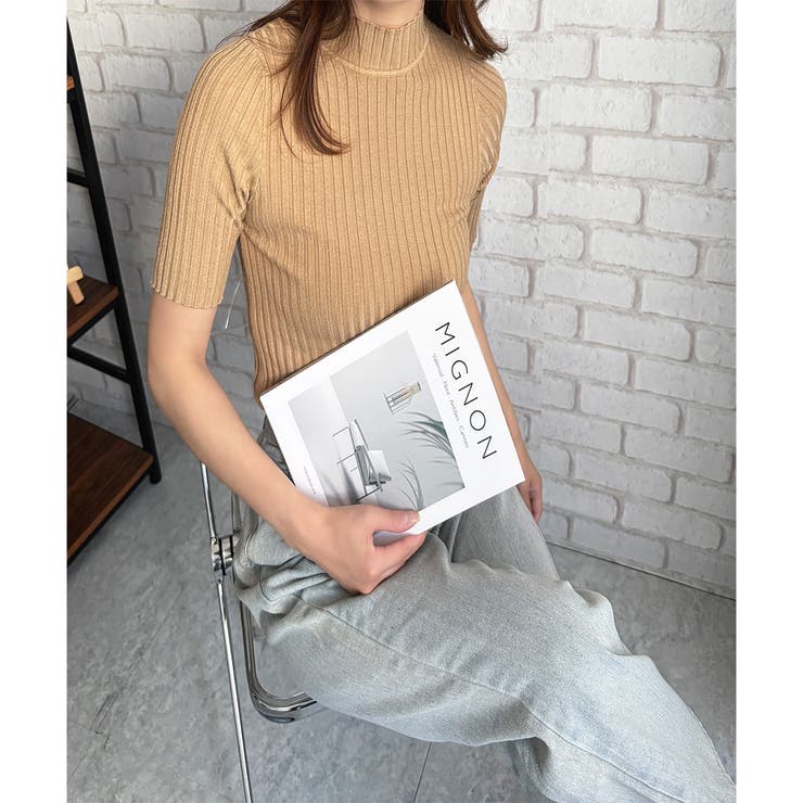 半袖リブニットソー レディース 韓国 | Amulet | 詳細画像15 