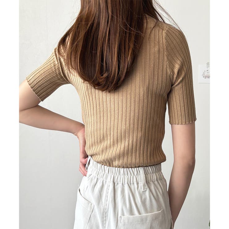 半袖リブニットソー レディース 韓国 | Amulet | 詳細画像16 