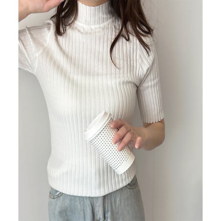 半袖リブニットソー レディース 韓国 | Amulet | 詳細画像18 