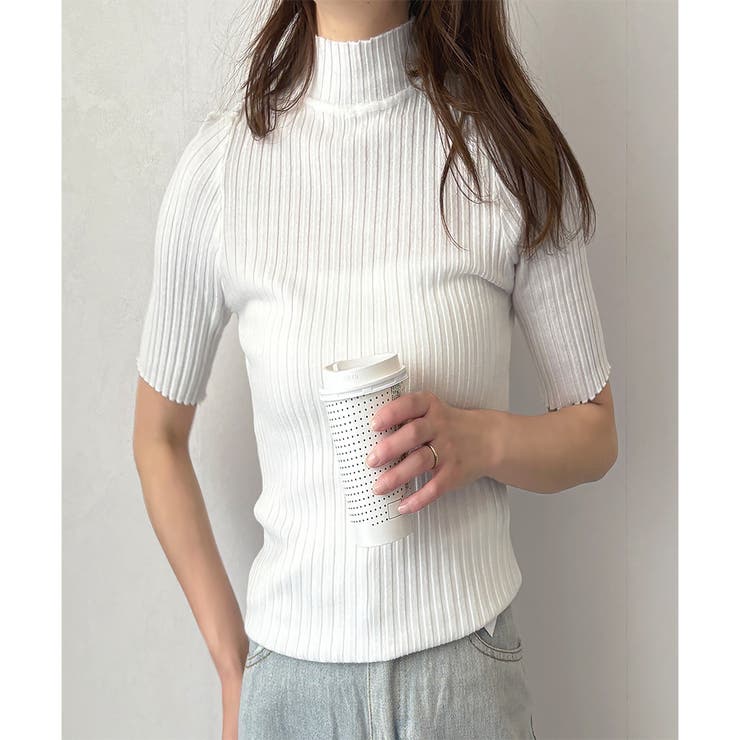 半袖リブニットソー レディース 韓国 | Amulet | 詳細画像7 