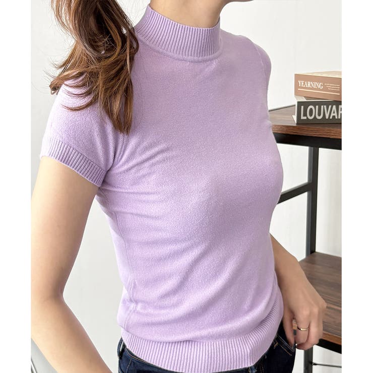 半袖ハイネックニットソー レディース 韓国 | Amulet | 詳細画像12 