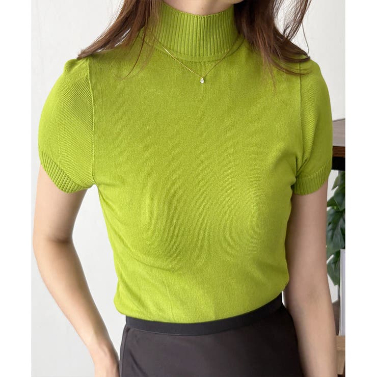 半袖ハイネックニットソー レディース 韓国 | Amulet | 詳細画像24 