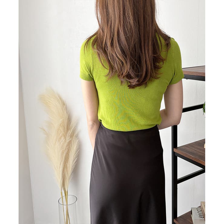 半袖ハイネックニットソー レディース 韓国 | Amulet | 詳細画像25 