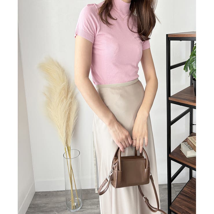 半袖ハイネックニットソー レディース 韓国 | Amulet | 詳細画像3 