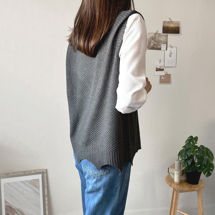 ニットベストトップス レディース ニットベスト | Amulet | 詳細画像17 