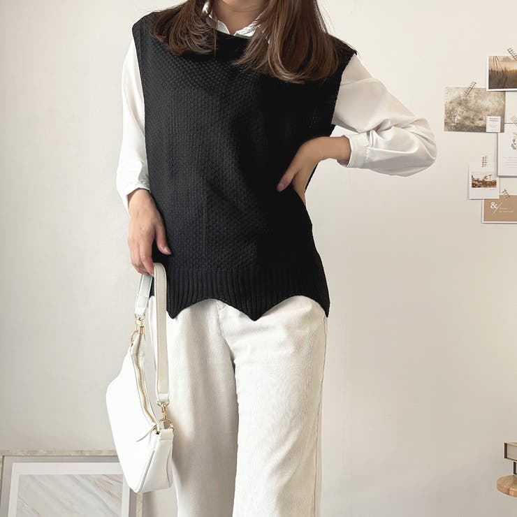 ニットベストトップス レディース ニットベスト | Amulet | 詳細画像22 