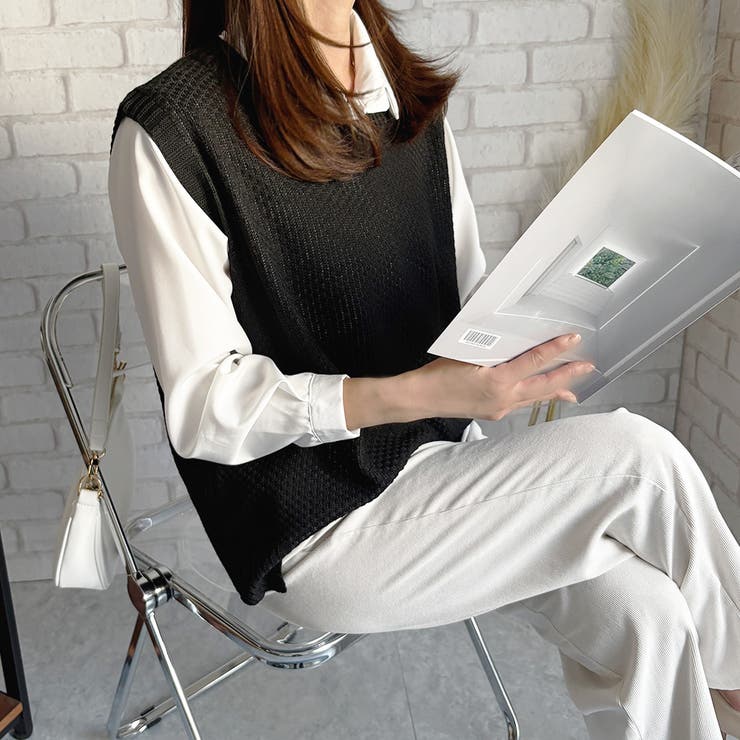 ニットベストトップス レディース ニットベスト | Amulet | 詳細画像23 