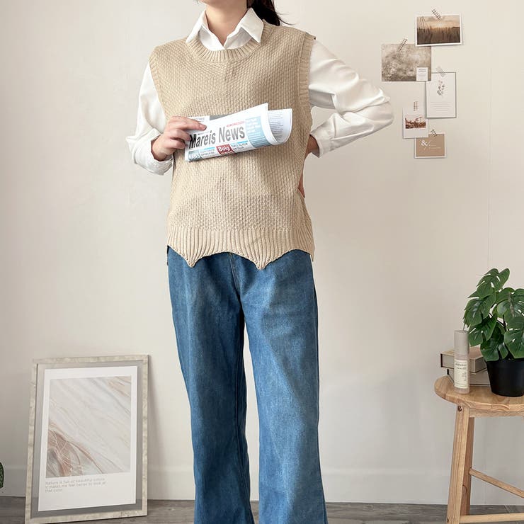 ニットベストトップス レディース ニットベスト | Amulet | 詳細画像24 