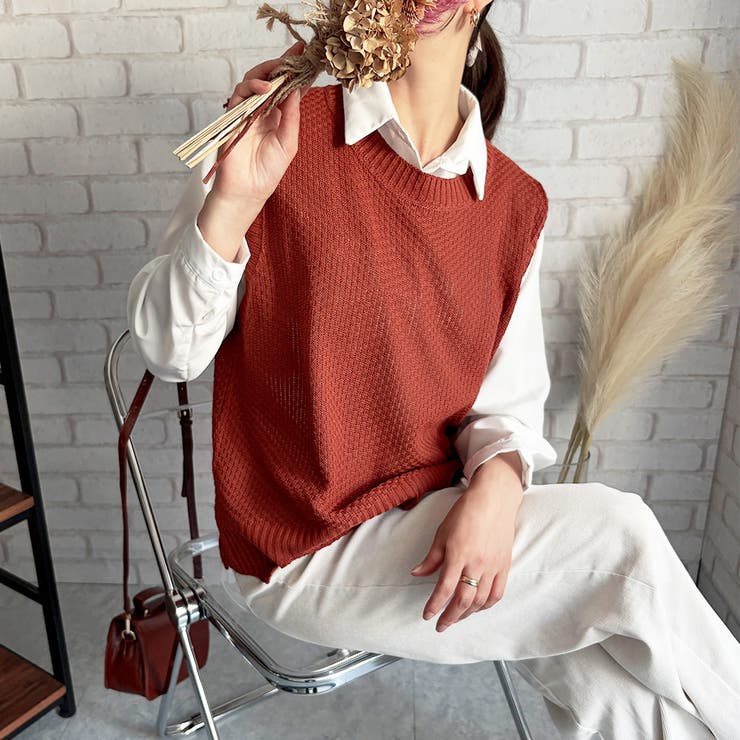 ニットベストトップス レディース ニットベスト | Amulet | 詳細画像25 