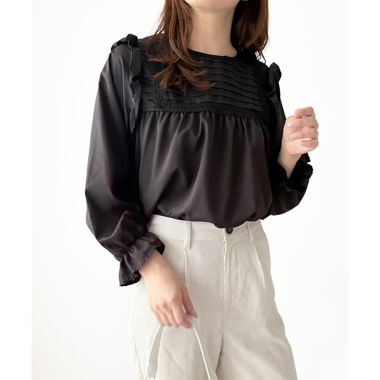 フリル長袖ブラウス レディース 韓国 | Amulet | 詳細画像17 