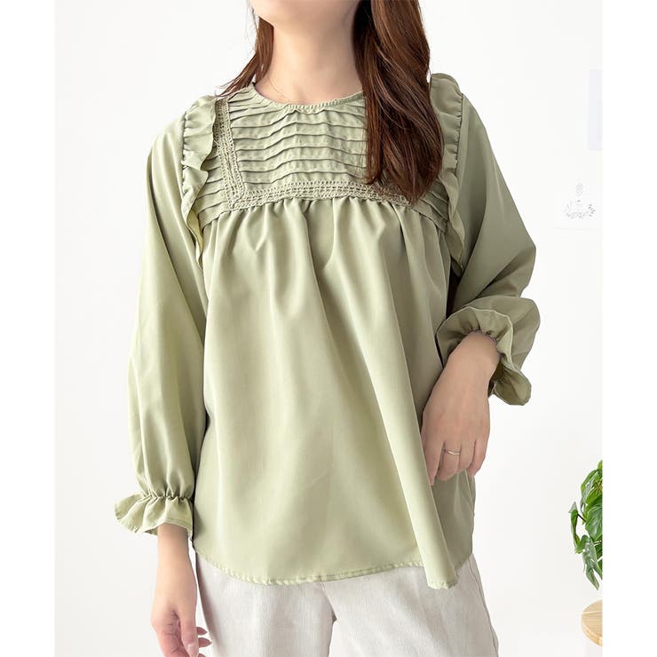 フリル長袖ブラウス レディース 韓国 | Amulet | 詳細画像25 
