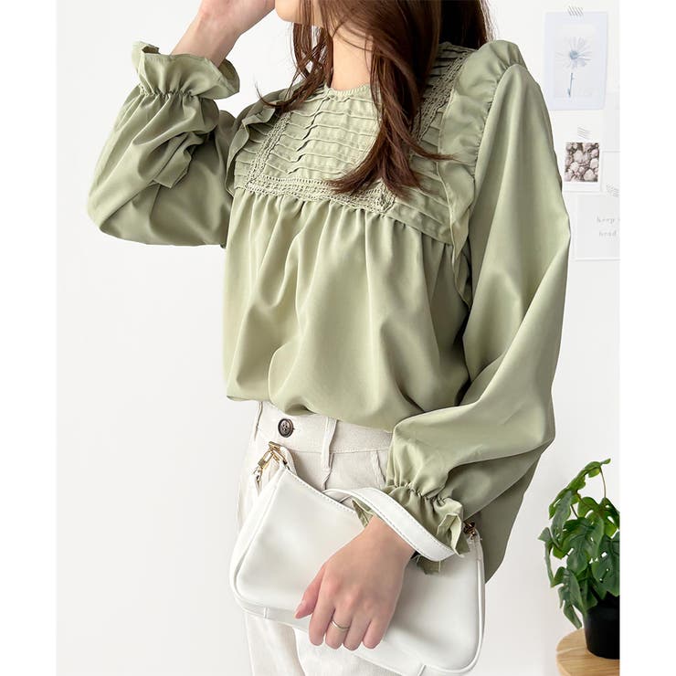 フリル長袖ブラウス レディース 韓国 | Amulet | 詳細画像26 