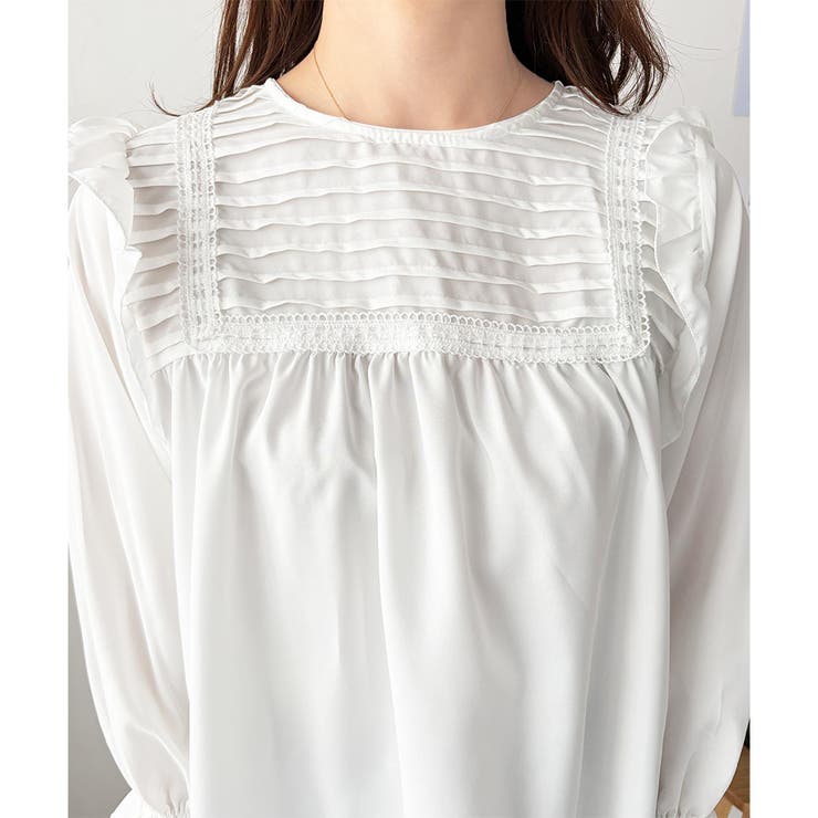 フリル長袖ブラウス レディース 韓国 | Amulet | 詳細画像28 