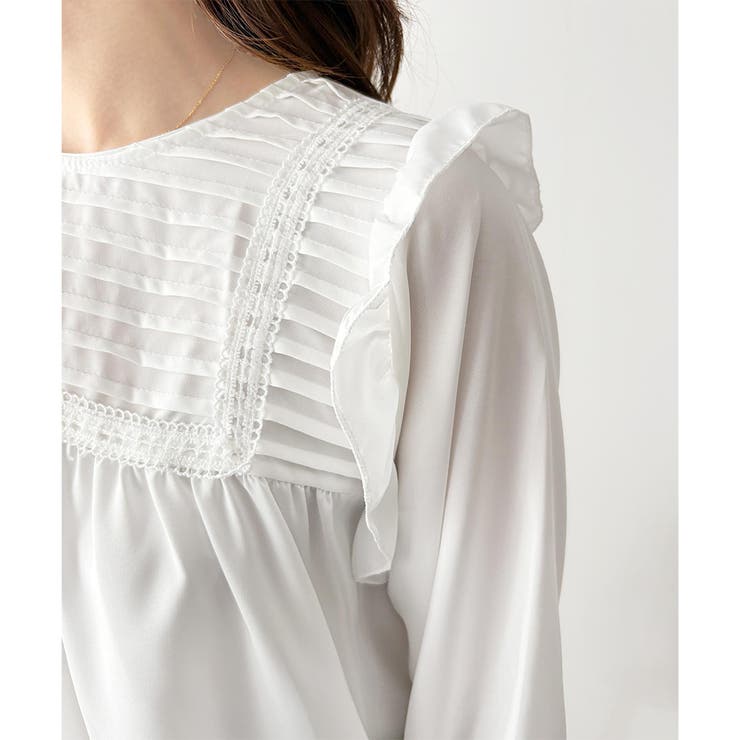 フリル長袖ブラウス レディース 韓国 | Amulet | 詳細画像29 