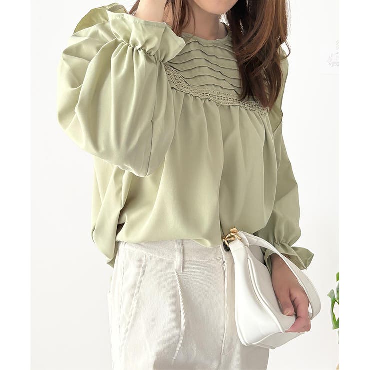 フリル長袖ブラウス レディース 韓国 | Amulet | 詳細画像8 